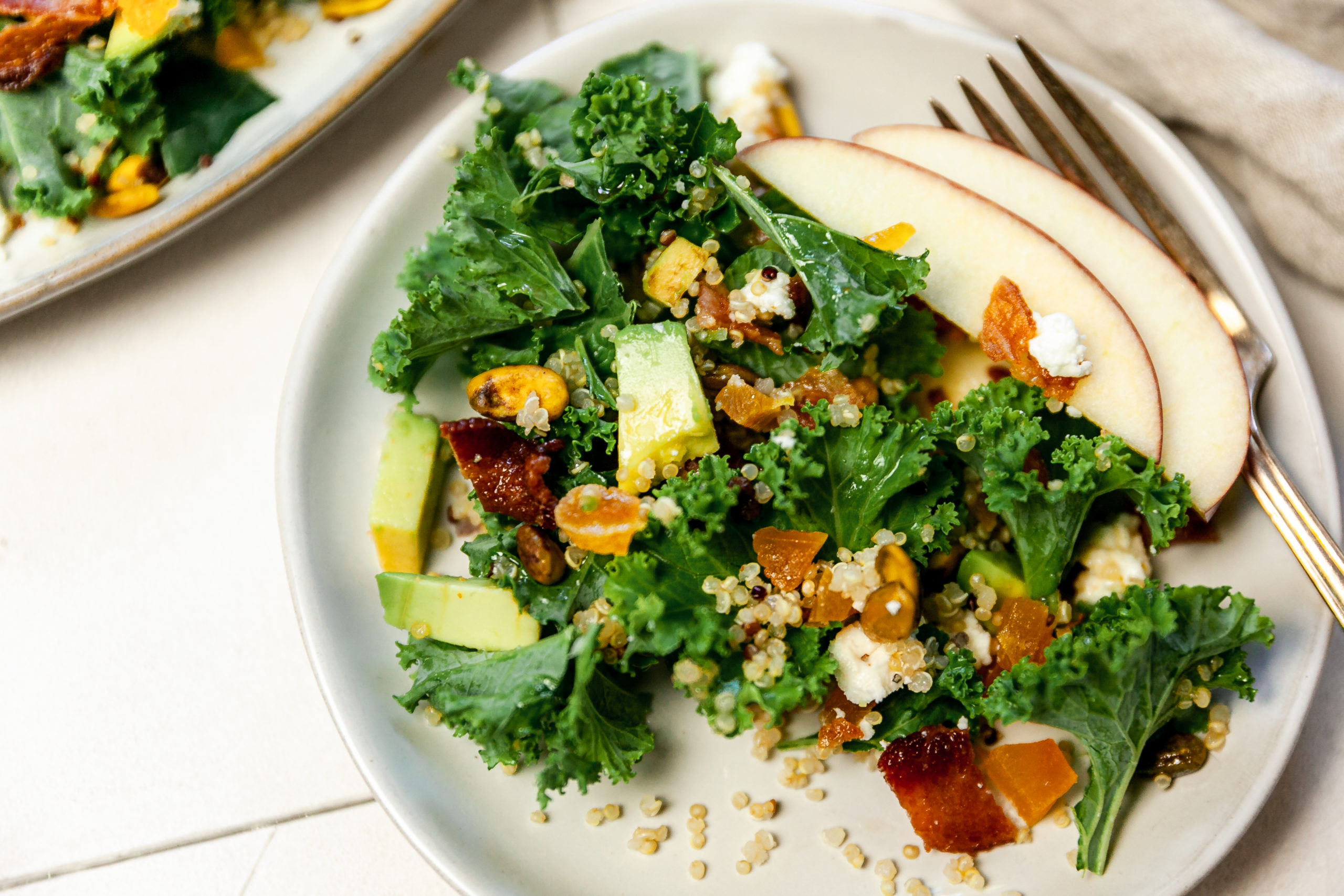 https://simplegardenkitchen.com/wp-content/uploads/2022/07/Kale-Quinoa-Salad-With-Avocado-Apricots-and-Bacon-Side-Salad-Simple-Garden-Kitchen-scaled.jpg